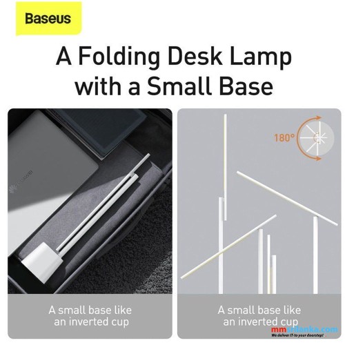 Baseus Smart Eye Series Rechargeable Folding Reading Desk Lamp ( Smart Light ) White (6M)